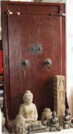 Framed Double Sided Plank Chinese Traditional Doors